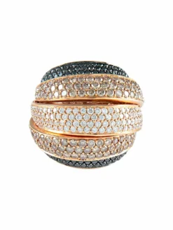 BAGUE PAVE OR ROSE