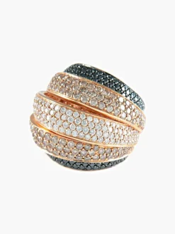 BAGUE PAVE OR ROSE