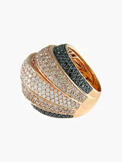 BAGUE PAVE OR ROSE
