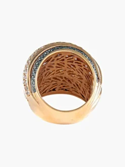 BAGUE PAVE OR ROSE