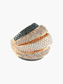 BAGUE PAVE OR ROSE