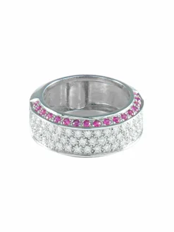 BAGUE PAVEE SAPHIR ROSE