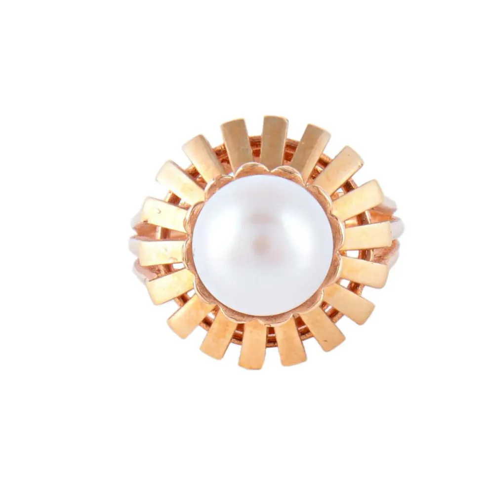Bague Perle blanche