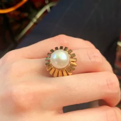 Bague Perle blanche