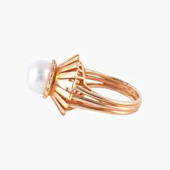 Bague Perle blanche