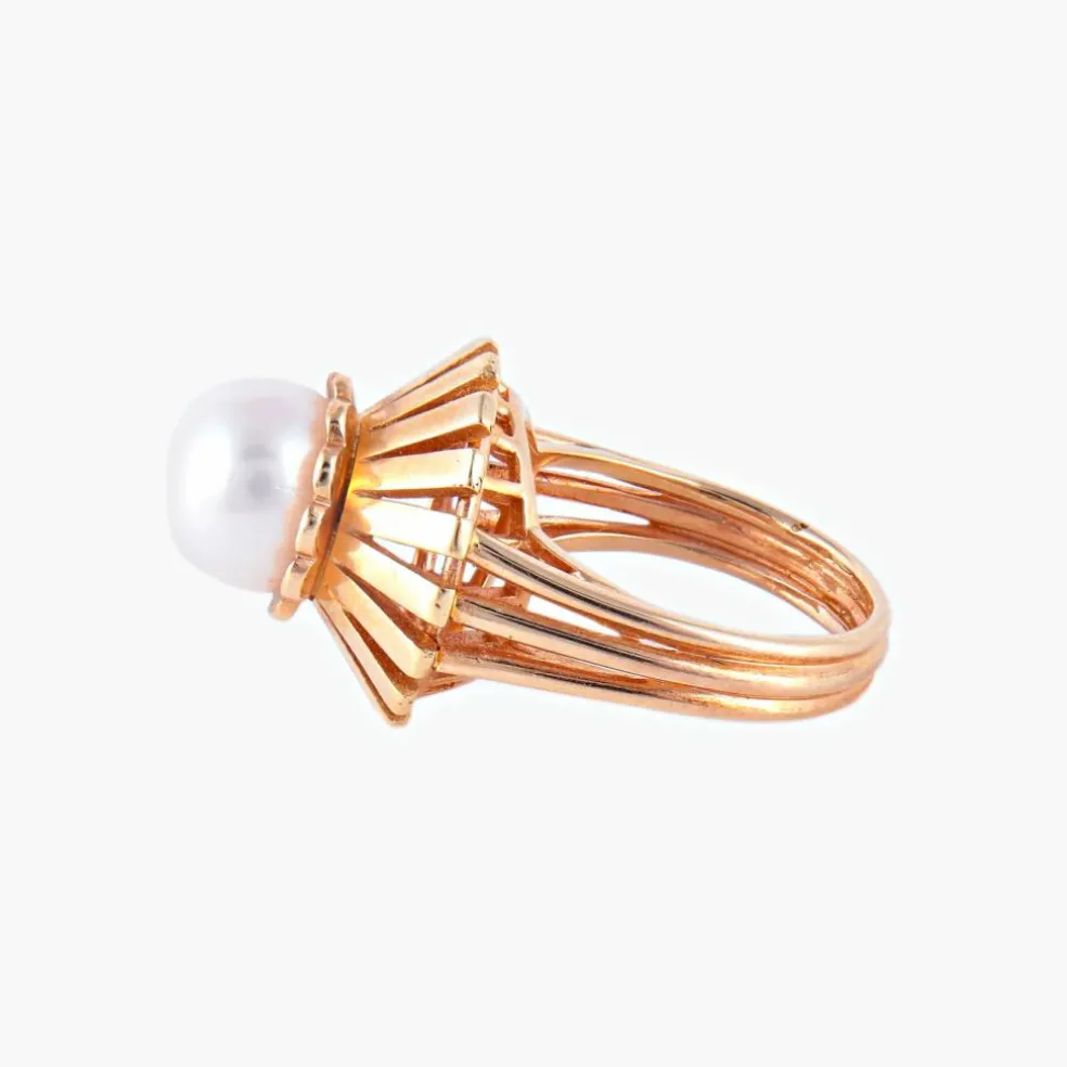 Bague Perle blanche