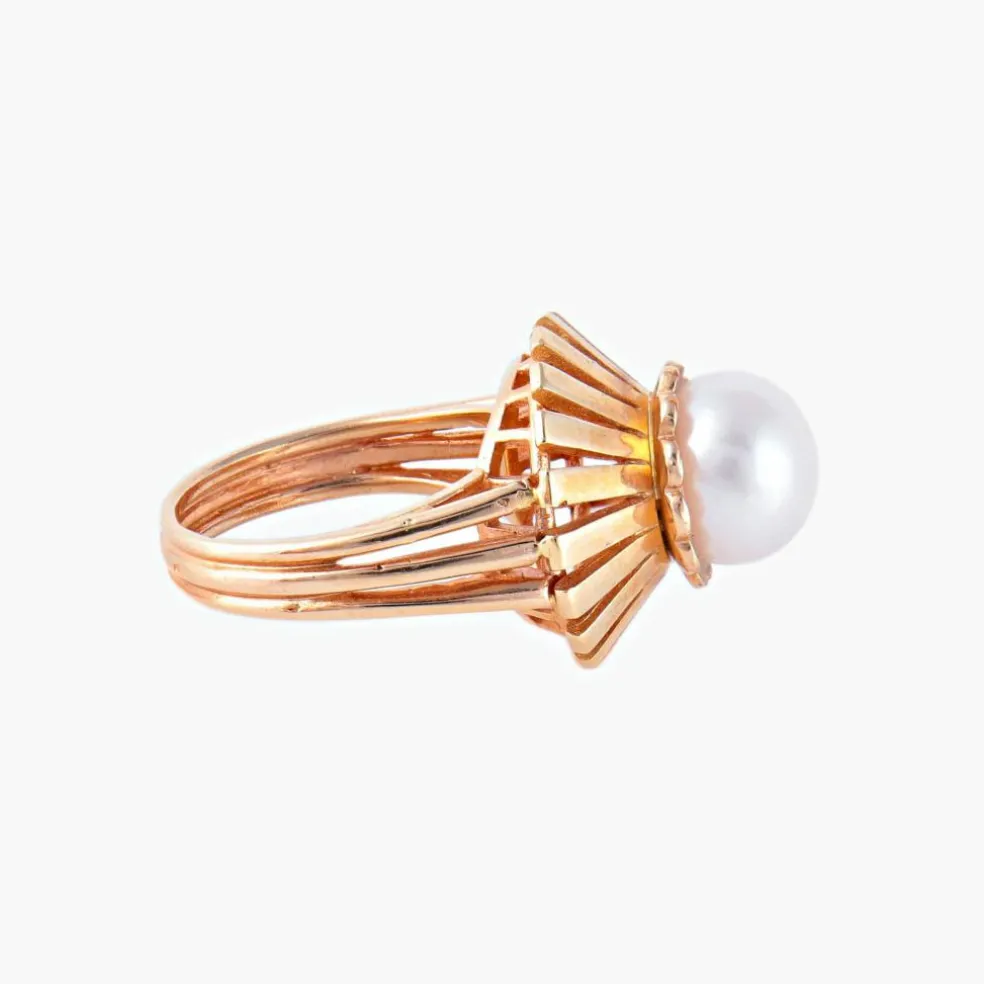 Bague Perle blanche