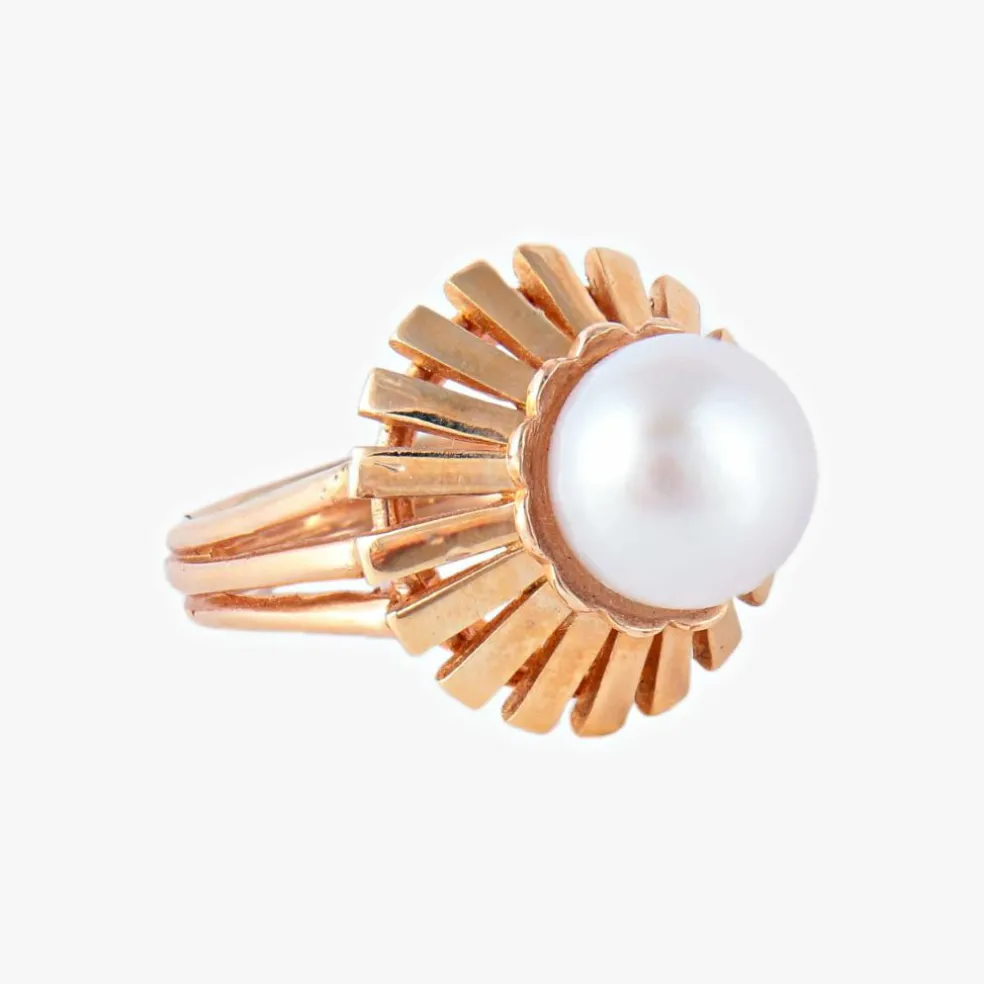 Bague Perle blanche