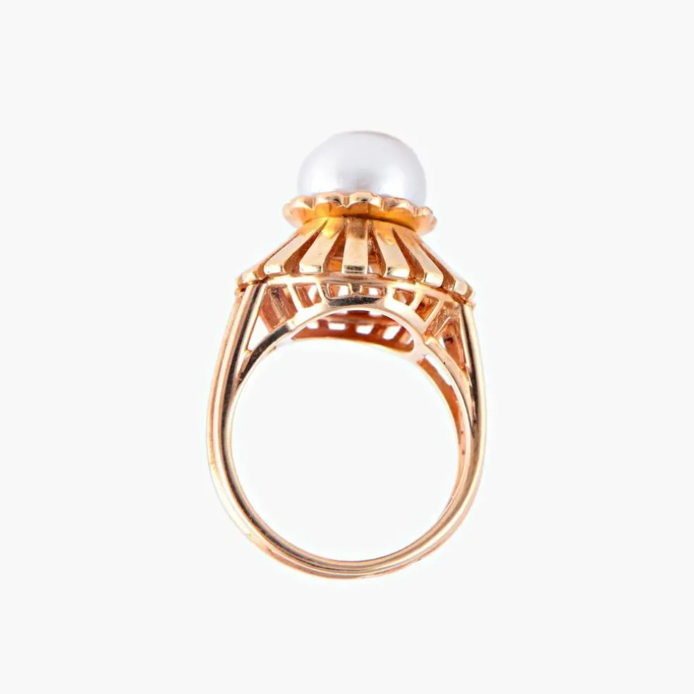 Bague Perle blanche