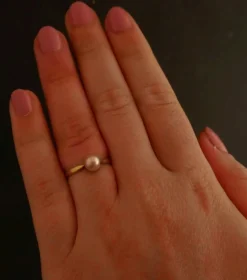 Bague Perle De Culture, Or