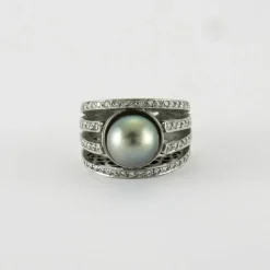 Bague Perle de Tahiti & Diamants