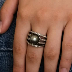 Bague Perle de Tahiti & Diamants