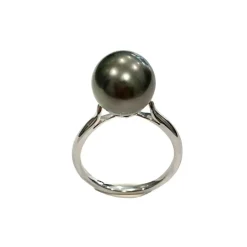 Bague Perle de Tahiti et or blanc