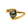Bague perle de Tahiti or jaune