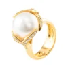 Bague Perle des Mers du Sud et diamants
