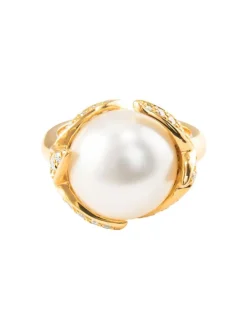 Bague Perle des Mers du Sud et diamants