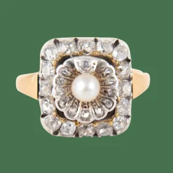 Bague Perle Diamants