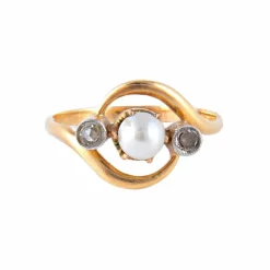 Bague Perle Diamants