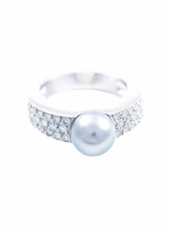 Bague Perle Diamants