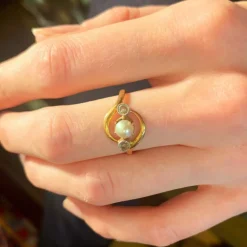 Bague Perle Diamants