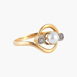 Bague Perle Diamants