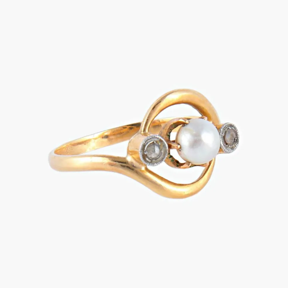 Bague Perle Diamants