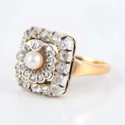 Bague Perle Diamants