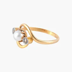 Bague Perle Diamants
