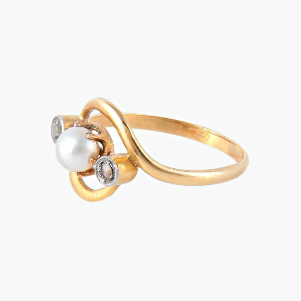 Bague Perle Diamants