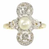 Bague perle et diamant