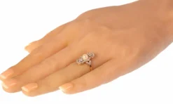 Bague perle et diamant