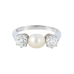 Bague Perle et Diamants