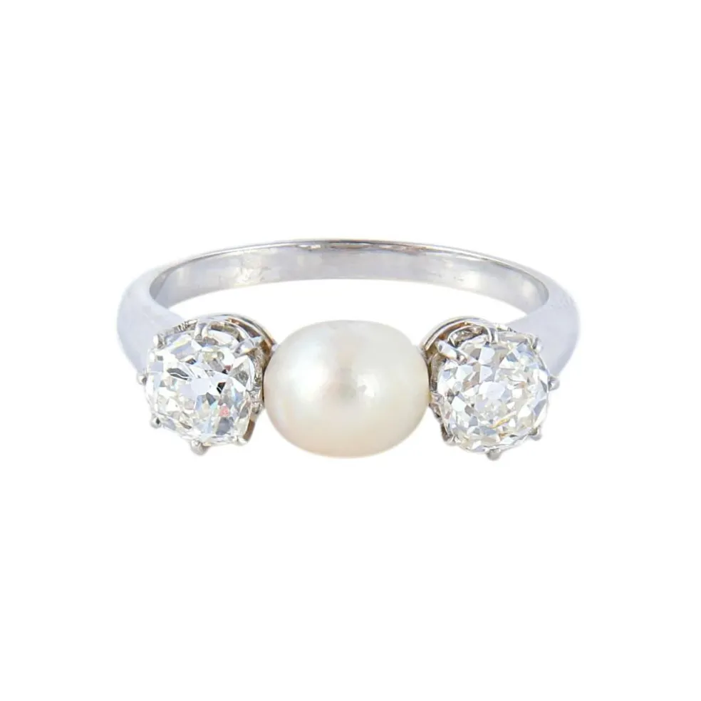 Bague Perle et Diamants