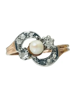 Bague Perle et Diamants
