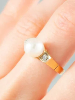 Bague Perle et Diamants
