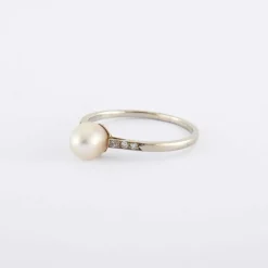 Bague Perle et diamants