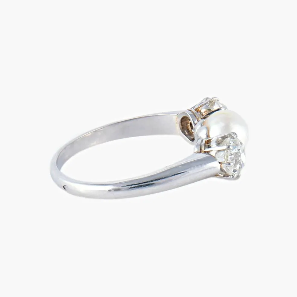 Bague Perle et Diamants
