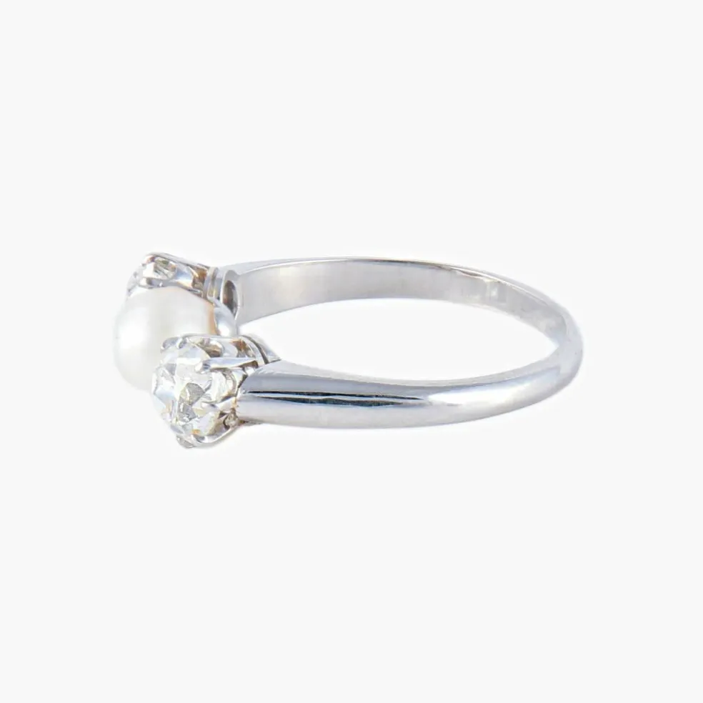 Bague Perle et Diamants