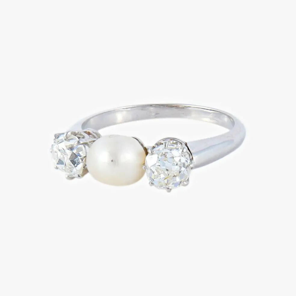 Bague Perle et Diamants