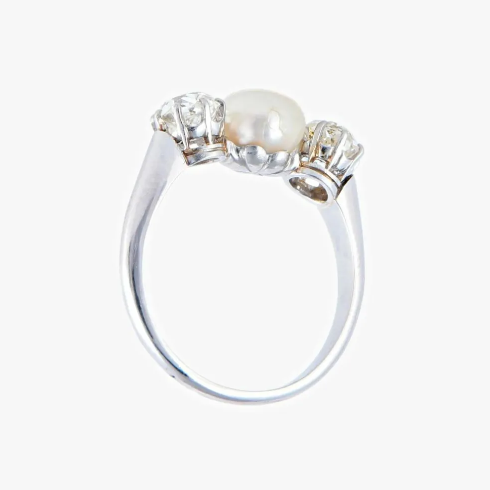 Bague Perle et Diamants