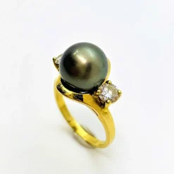 Bague Perle et Diamants Or jaune