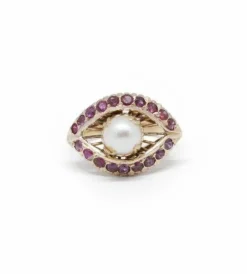 Bague Perle Et Rubis