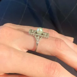 Bague Perle fine Diamants
