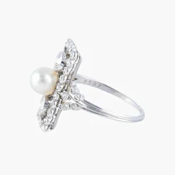 Bague Perle fine Diamants