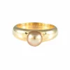 Bague Perle fine dorée
