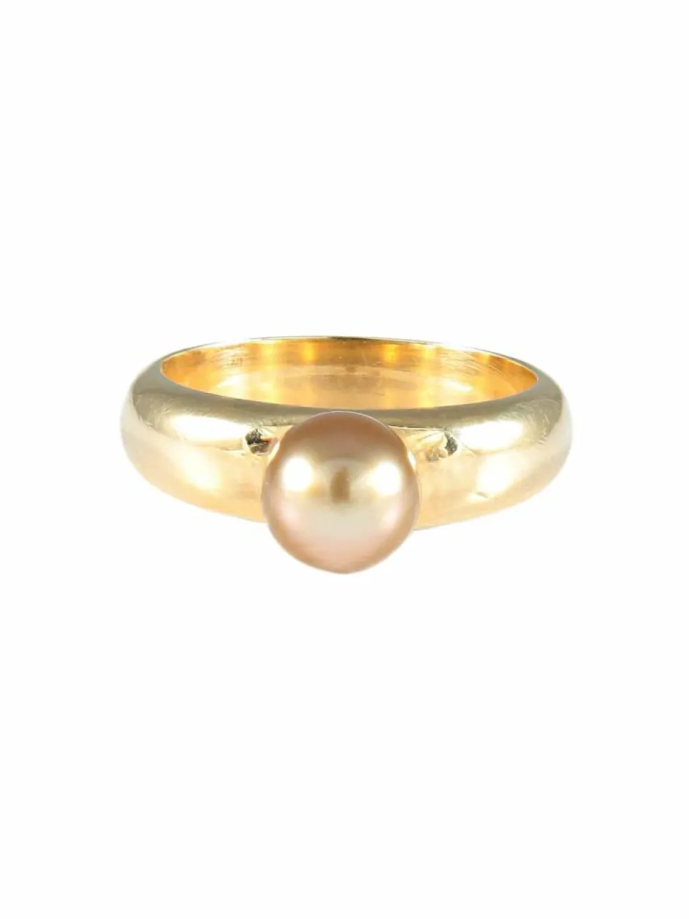 Bague Perle fine dorée