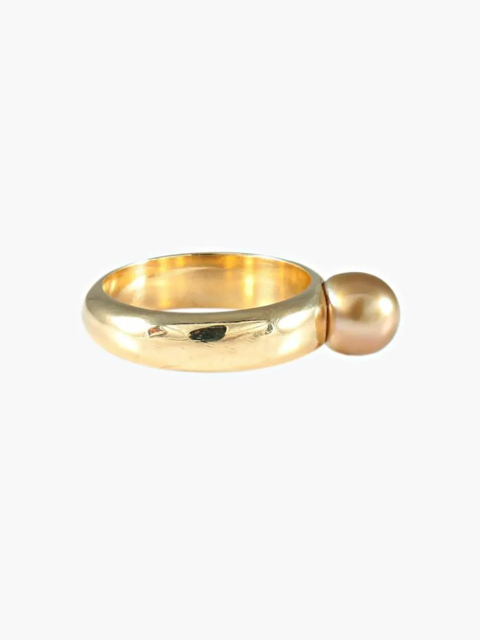 Bague Perle fine dorée