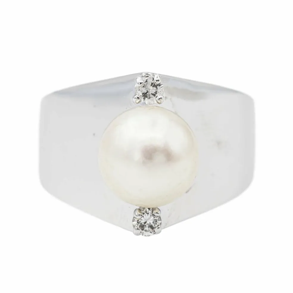 Bague Perle Or blanc Perle