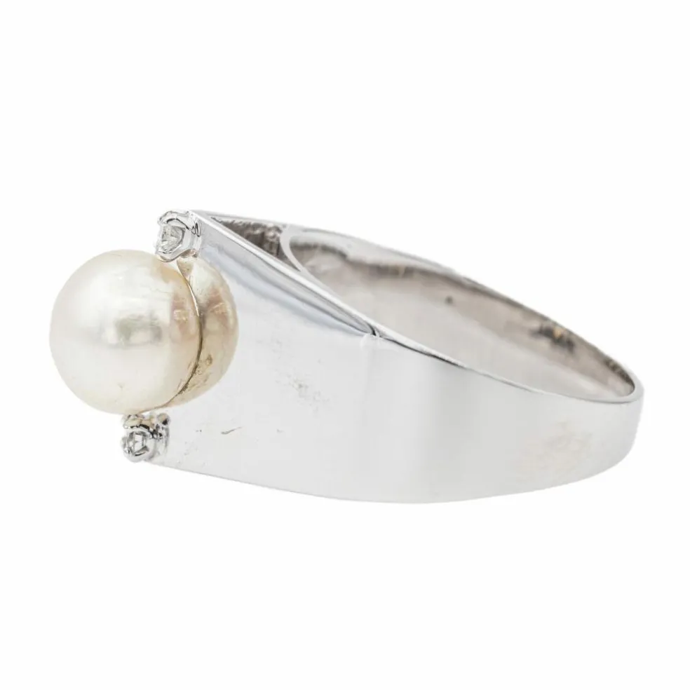 Bague Perle Or blanc Perle