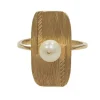 Bague perle or jaune